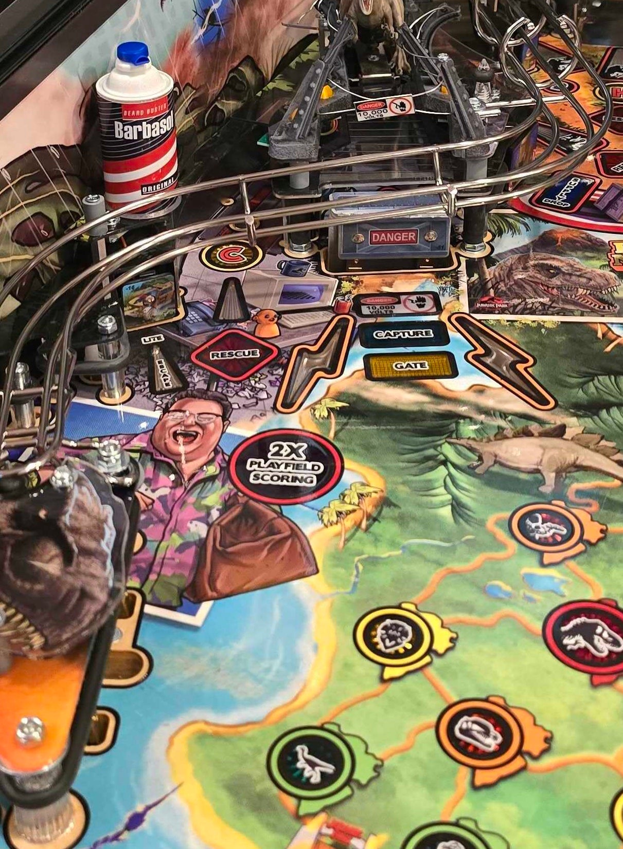 Jurassic Park Pinball Barbasol Can