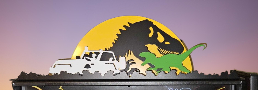 Jurassic Park Pinball Silhouette Topper – Mezel Mods