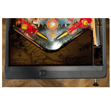 pinball machine with light up map artwork