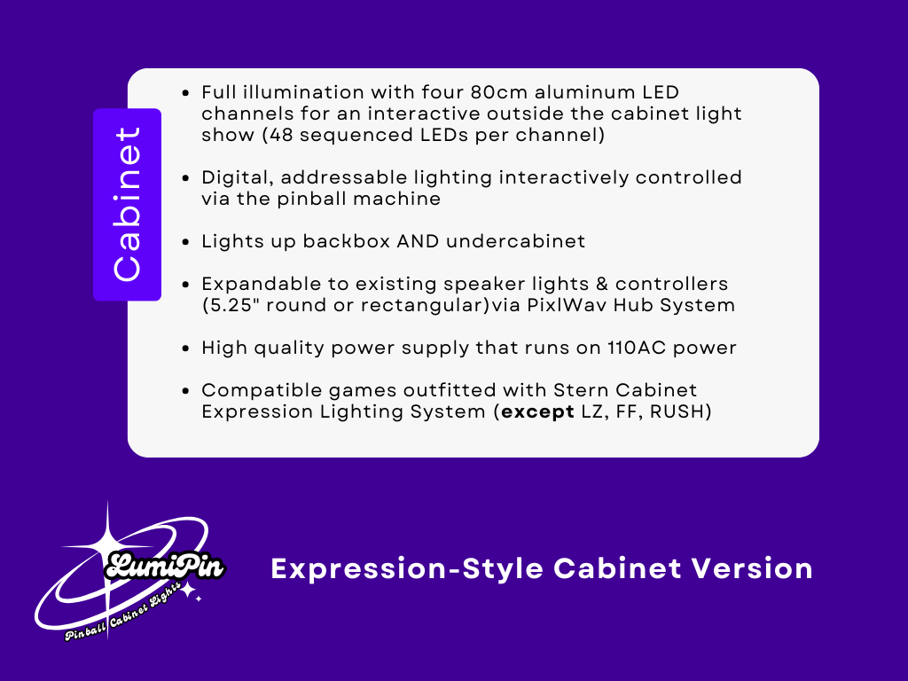 LumiPin Expression-Style Pinball Lighting Kit