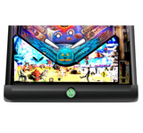 Pinball machine design on a digital screen with colorful graphics