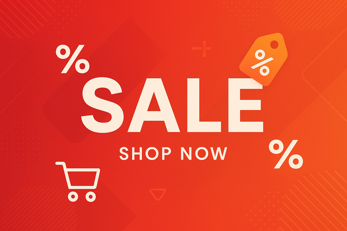 sale/discounted products banner/icon for a title page of a collection