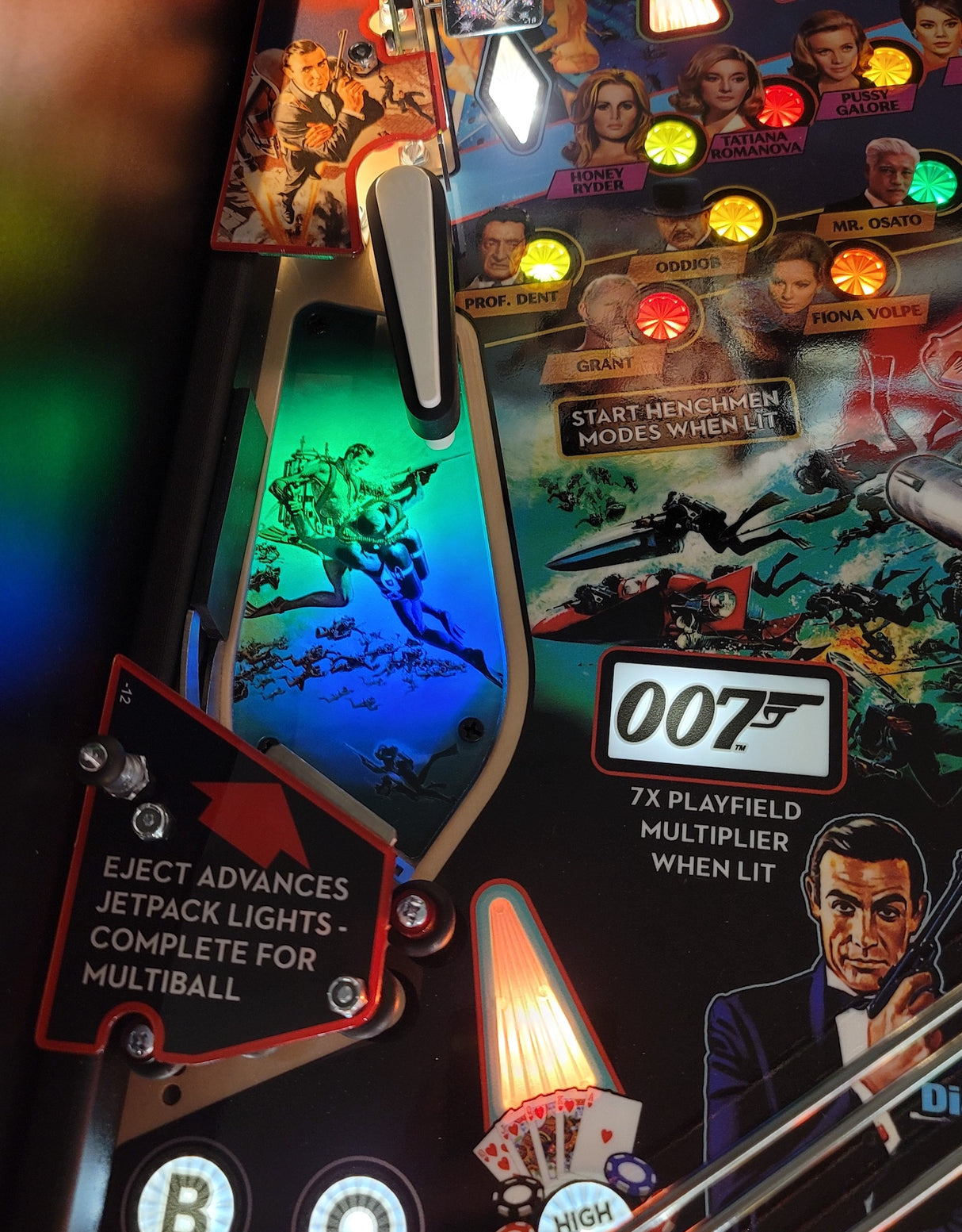 007 James Bond Pinball Underwater Battle Illumination