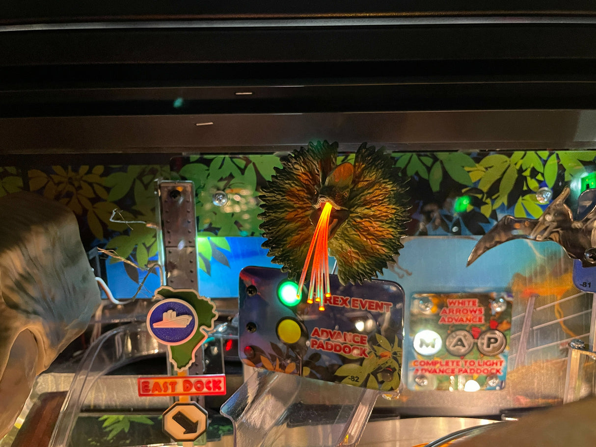 Jurassic Park Pinball Illuminated Dilophosaurus