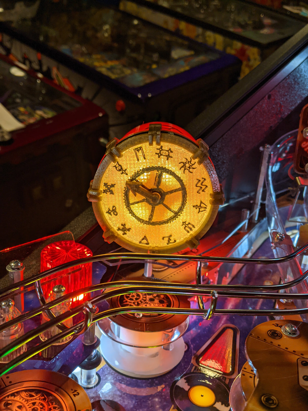 Rush Pinball Illuminated Clock