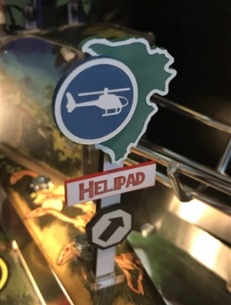 Jurassic Park Pinball Helipad Sign
