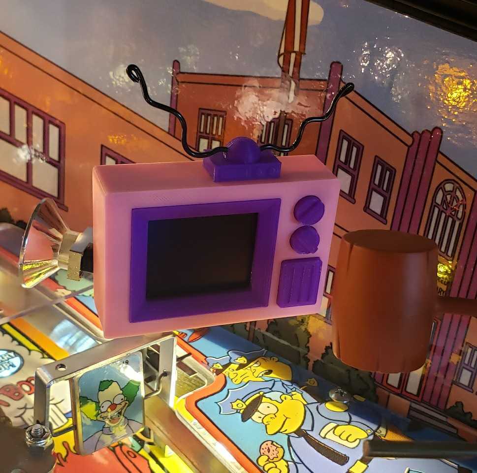 Simpsons Pinball Party TV Video Display Mod – Mezel Mods