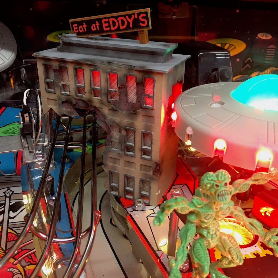 Attack from Mars Pinball Eat at Eddy's Building