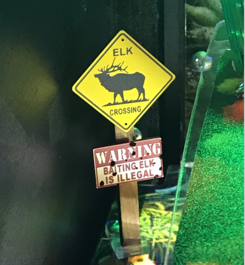 Elk Crossing Sign