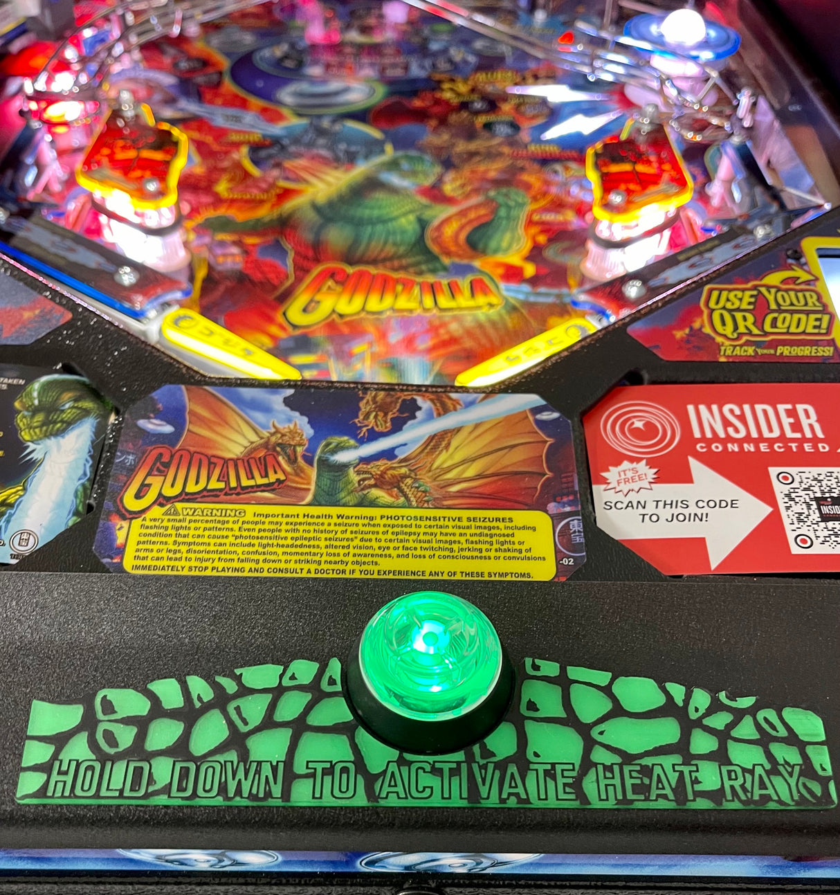 Godzilla Pinball Lockdown Bar Accent