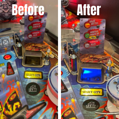 Godzilla Pinball Scoop Illumination- Interactive or GI