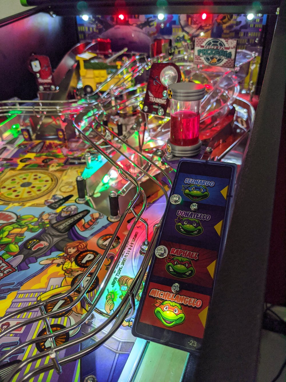 Teenage Mutant Ninja Turtles Pinball Interactive RGB Ramp Lights